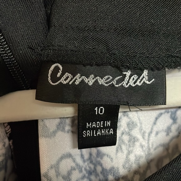 Connected Apparel size 10 Black and Pink Sheath Midi Sleeveless Stretchy Dress - Picture 2 of 8